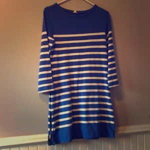 Stripped J. Crew Long Sleeve Dress